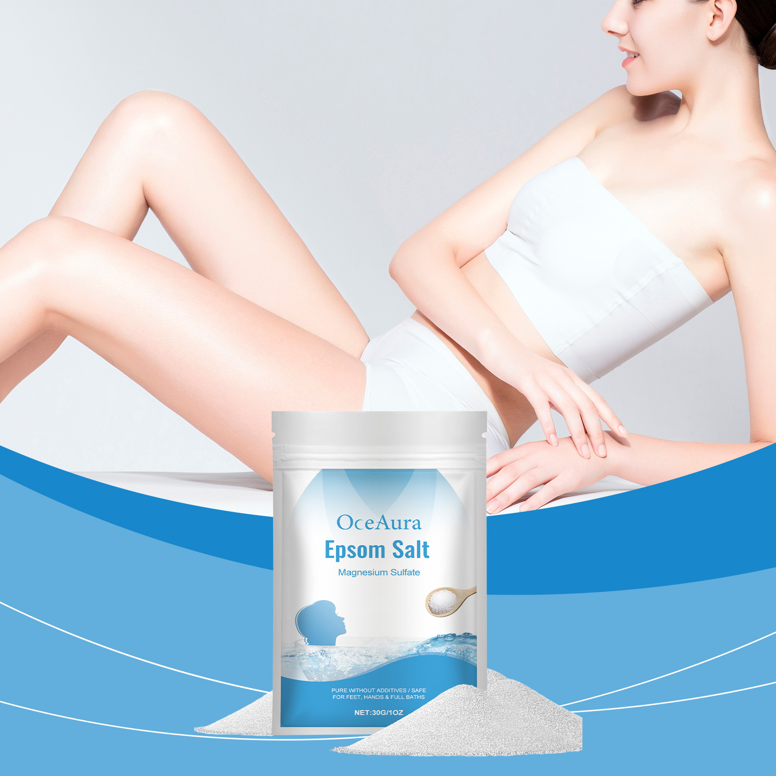 Bath Salts Magnesium - Epsom sal banho e chuveiro produtos