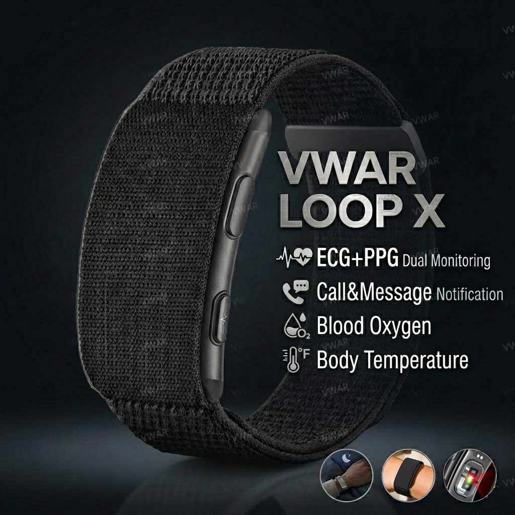 Xbody Health & Wellness - Pulseira Inteligente VWAR LOOP X ECG,